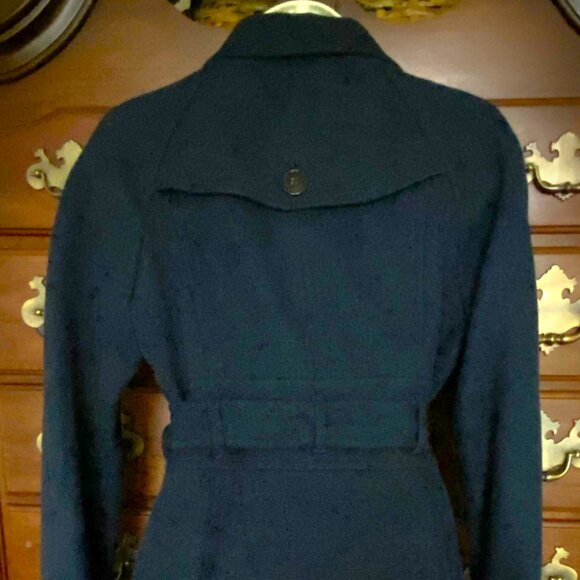 ANN TAYLOR LOFT Trench Style Coat Knee Length Lined Button Down Belted Jacket - Picture 8 of 12